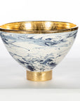 Blue And White Marbleized Bowl