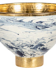 Blue And White Marbleized Bowl