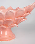 Large Leaf Pink Oval Bowl