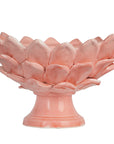 Large Leaf Pink Oval Bowl